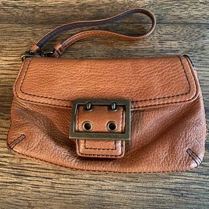 BANANA REPUBLIC Pebbled Leather Tan Wristlet